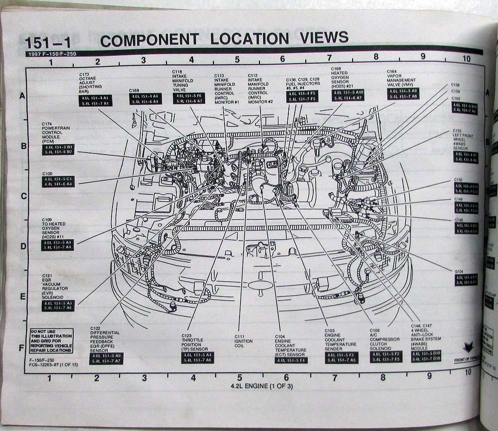 1997 Ford F 150 F 250 Pickup Electrical Wiring Diagrams Manual