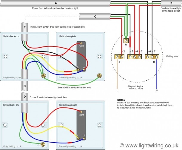 2 Switch 1 Light Wiring Diagram