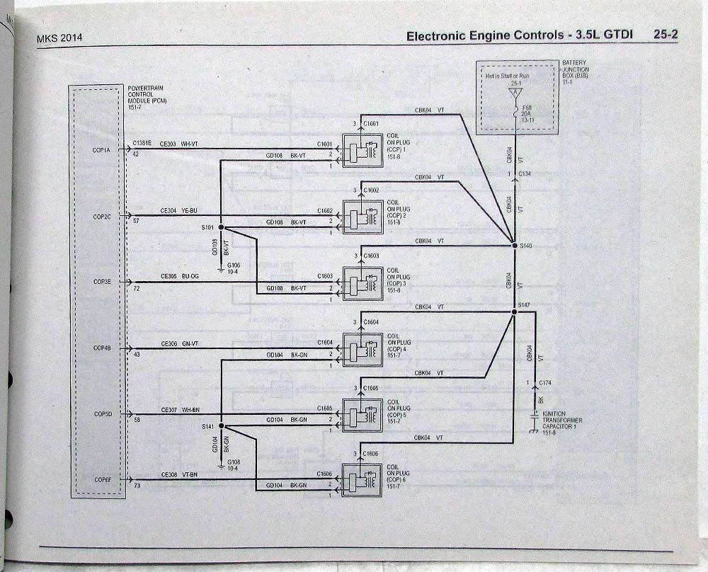 2014 Lincoln MKS Electrical Wiring Diagrams Manual
