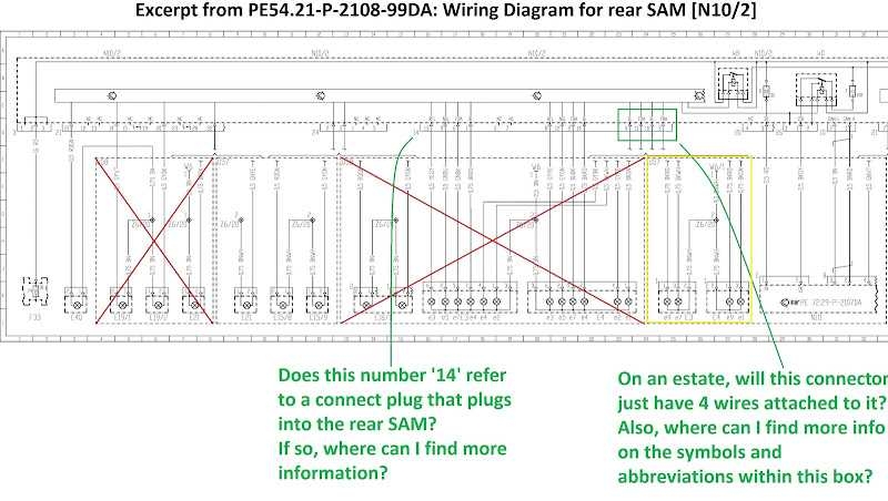 2017 Benz GLA 250 Rear SAM Module Wiring Diagram