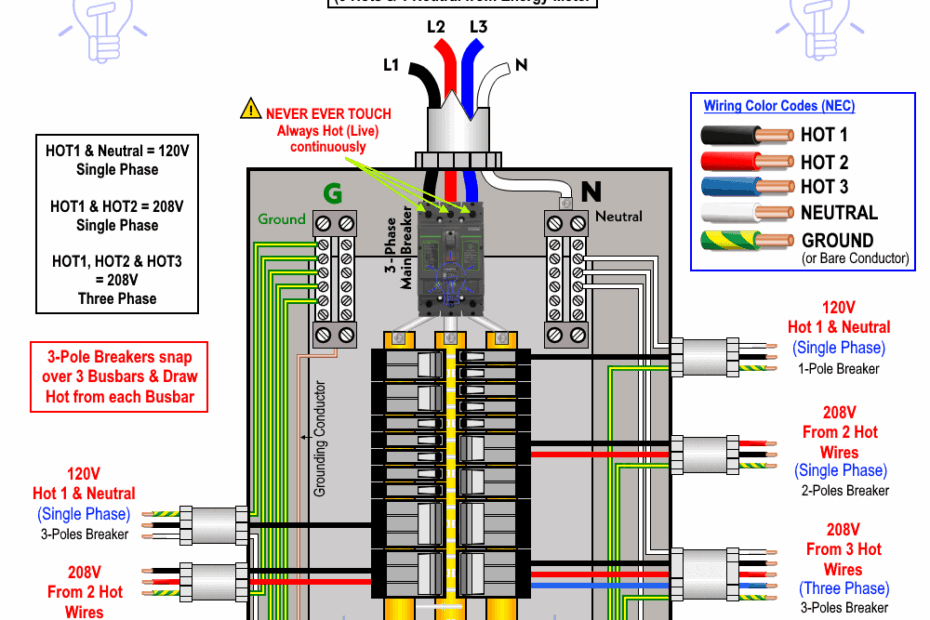 3 Phase Electrical Wiring Diagram
