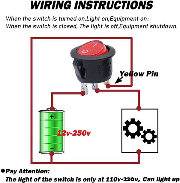 3 Pin Rocker Switch Wiring Diagram
