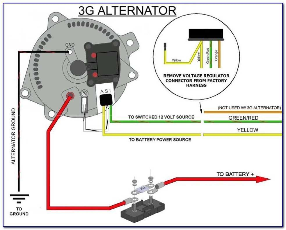 3 Wire Alternator Wiring Diagram Simplified 3 Wire Alternator Wiring Diagram Simplified