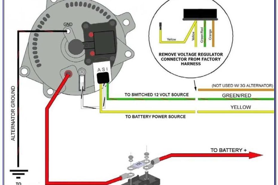 3 Wire Alternator Wiring Diagram Simplified