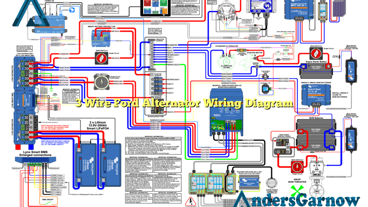 3 Wire Ford Alternator Wiring Diagram AndersGarnow
