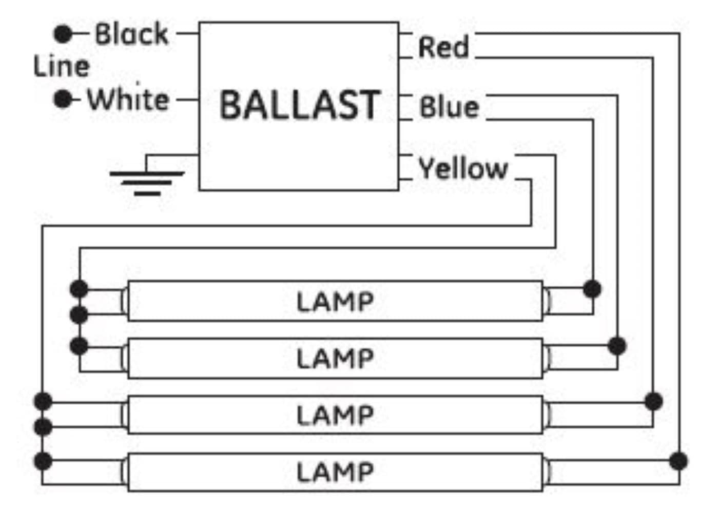 4 Bulb Fluorescent Light Fixture Wiring Diagram Wiring Diagram