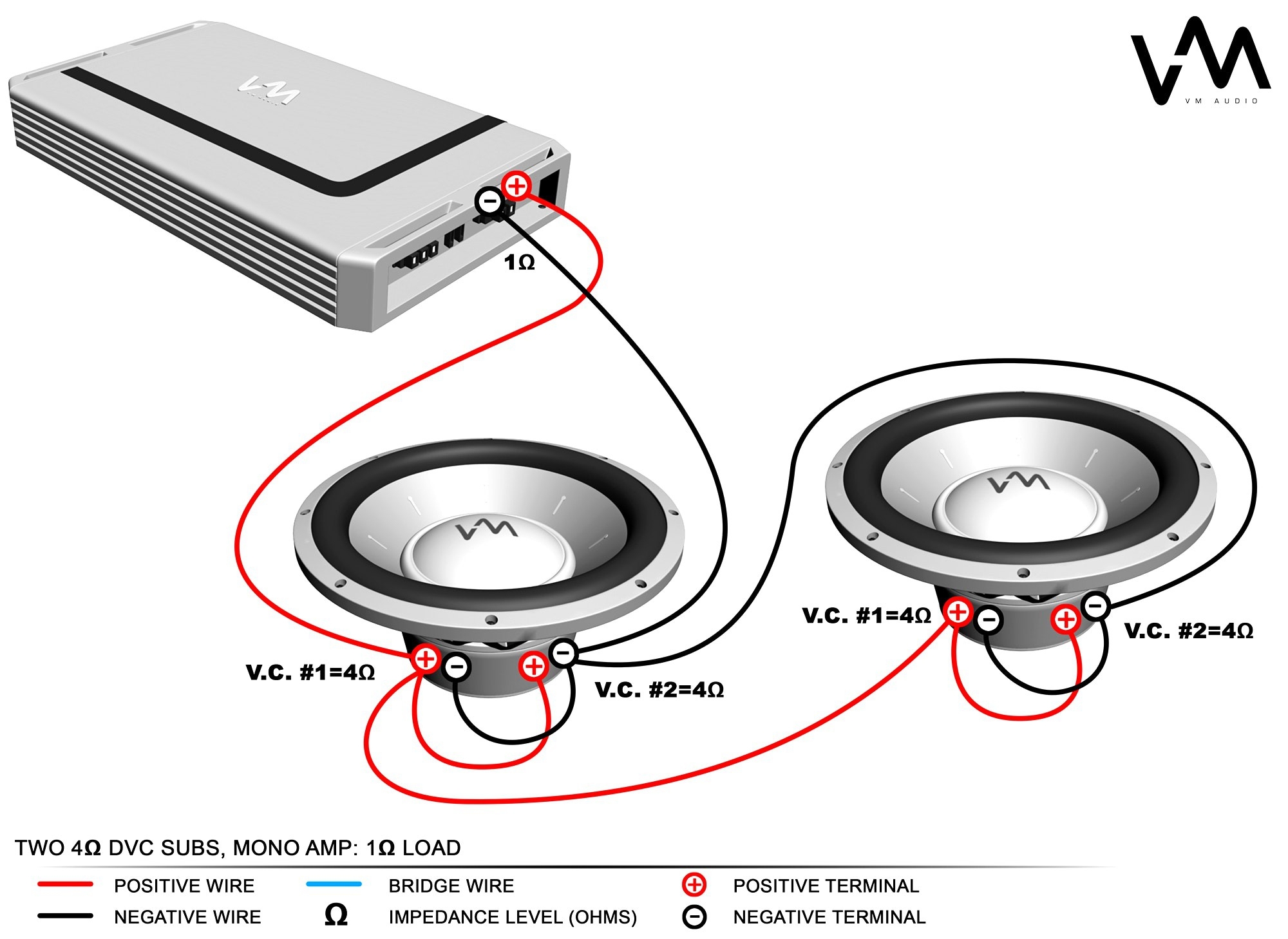 4 Ohm Dual Voice Coil Wiring