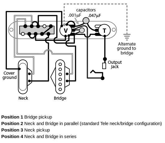 4 Way Telecaster Wiring Diagram Series Explained