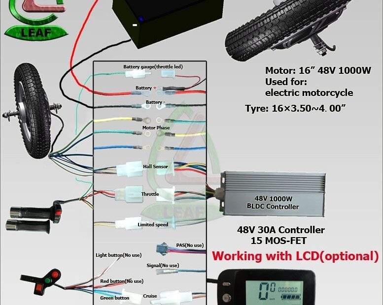 48 Volt 48v E Bike Controller Wiring Diagram 24 Inch Front W
