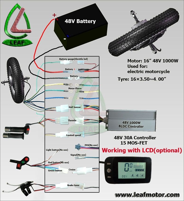 48 Volt 48v E Bike Controller Wiring Diagram 24 Inch Front W