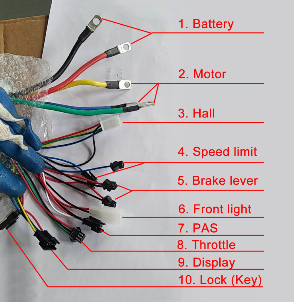 48 Volt 48v E Bike Controller Wiring Diagram 24 Inch Front W