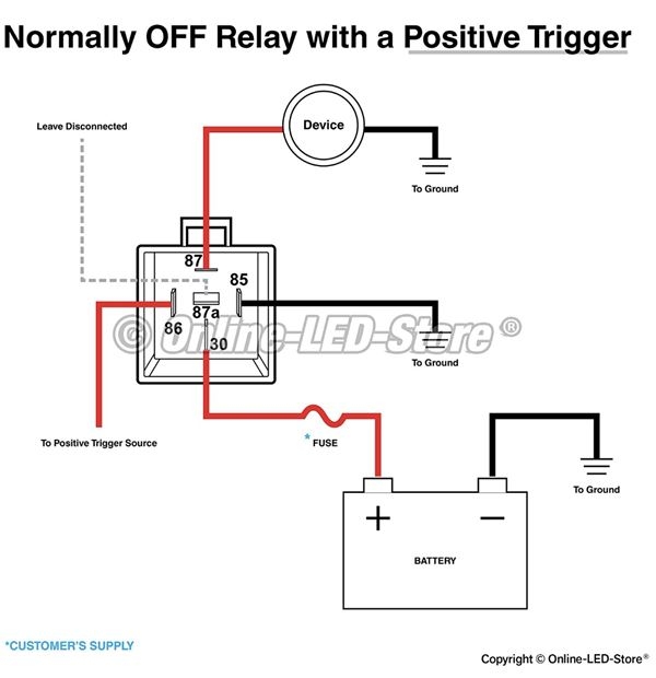 5 Pin Relay Wiring Diagram Ground Trigger