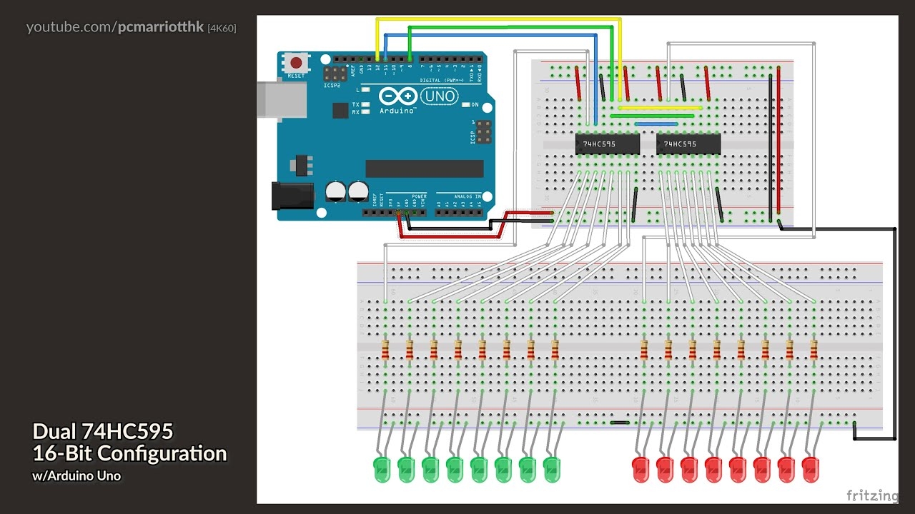 74hc595 Circuit Diagram Arduino