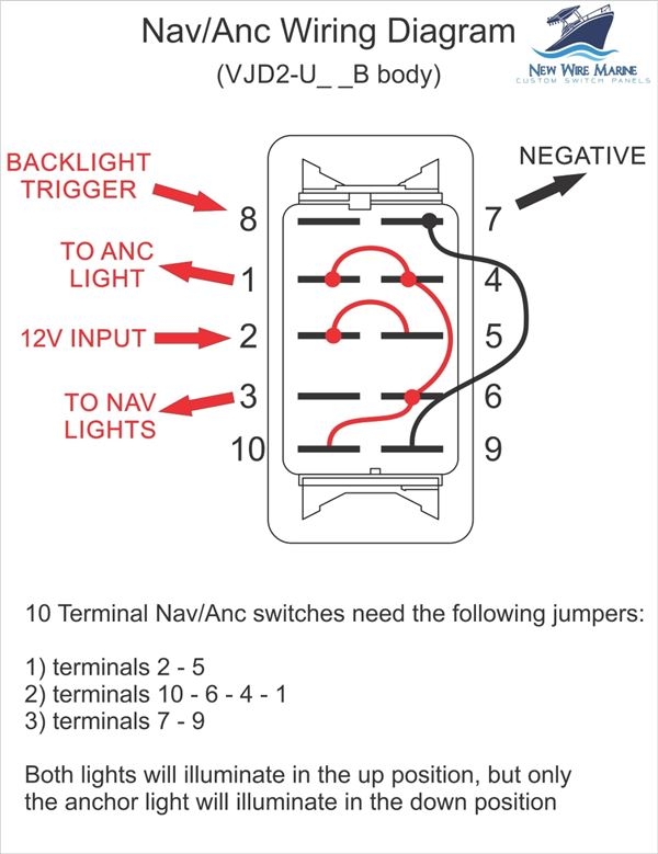 8 Pin On Off Rocker Switch Wiring Diagram