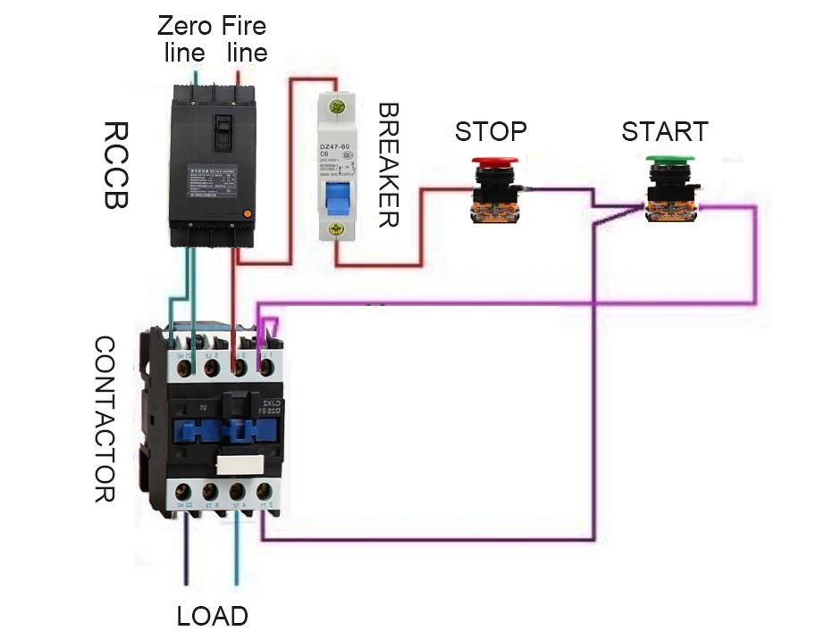 Ac Contactor Wiring Diagram Wiring Diagram And Schematics