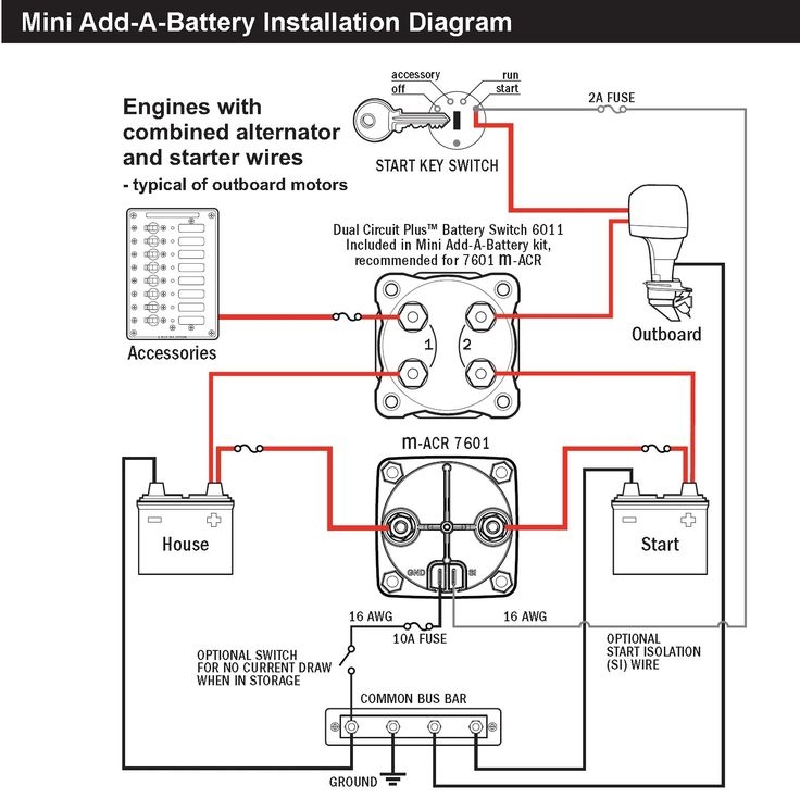 Boat Dual Battery Wiring Diagram Boat Wiring Boat Battery 