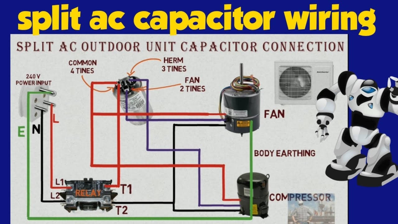 Capacitor Wiring Diagram Ac Capacitor Wiring Hvac