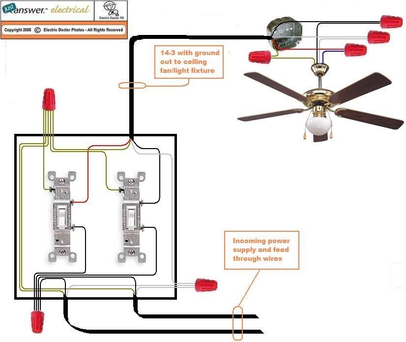 Ceiling Fan Wiring Diagram 2 Switches Fan Ceiling Wiring Dia