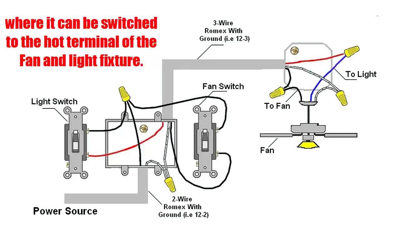 Ceiling Fans Wiring Diagrams Two Switches