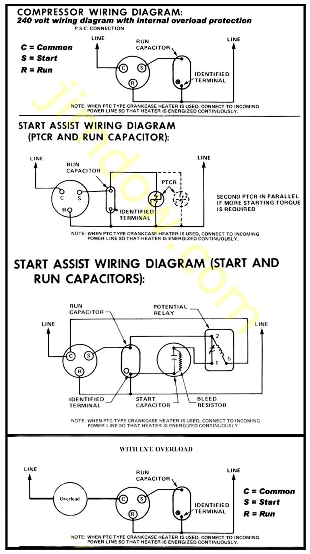 Compressor Wiring Diagram Single Phase