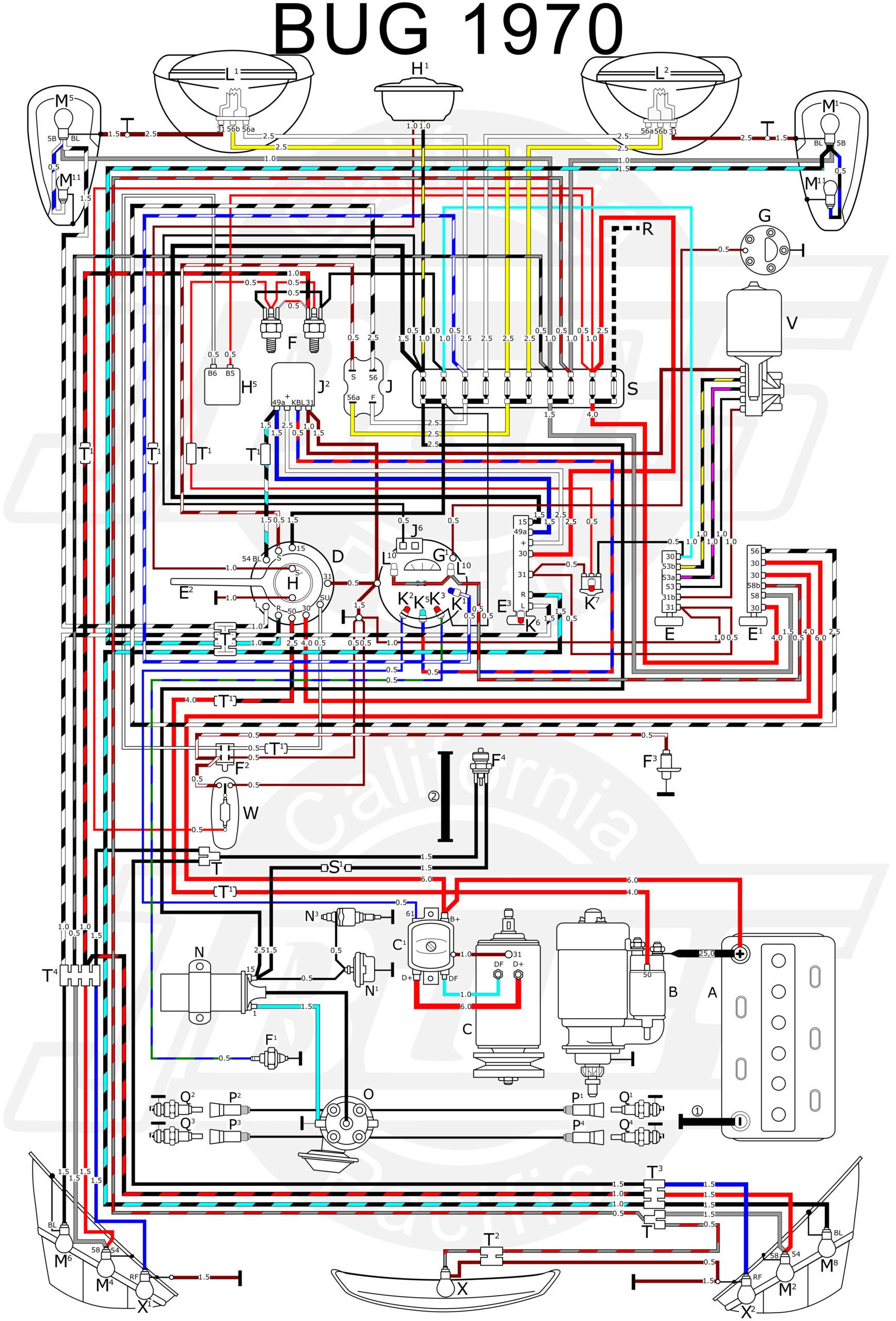  DIAGRAM Emergency Flasher Switch Wiring Diagram 1971 Vw Bug 