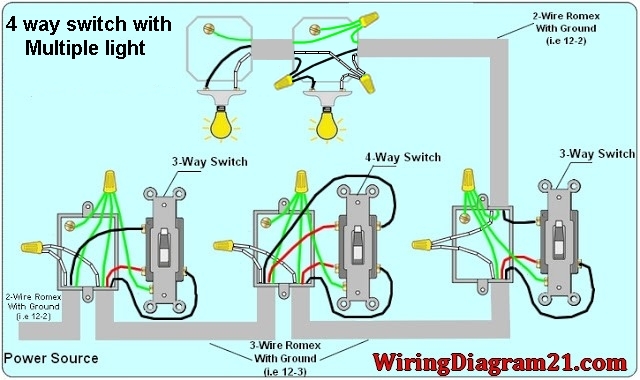  DIAGRAM Four Way Switch Wiring Diagram Multiple Lights MYDIAGRAM ONLINE