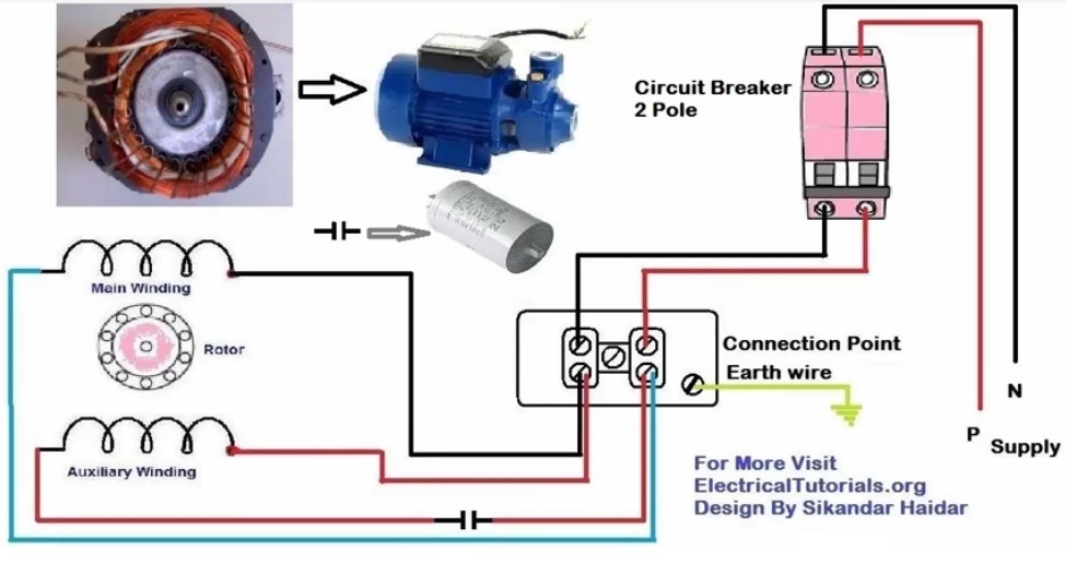 Electric Motor Single Phase Wiring Diagram