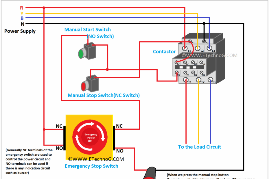 Emergency Stop Button Switch Wiring Diagram