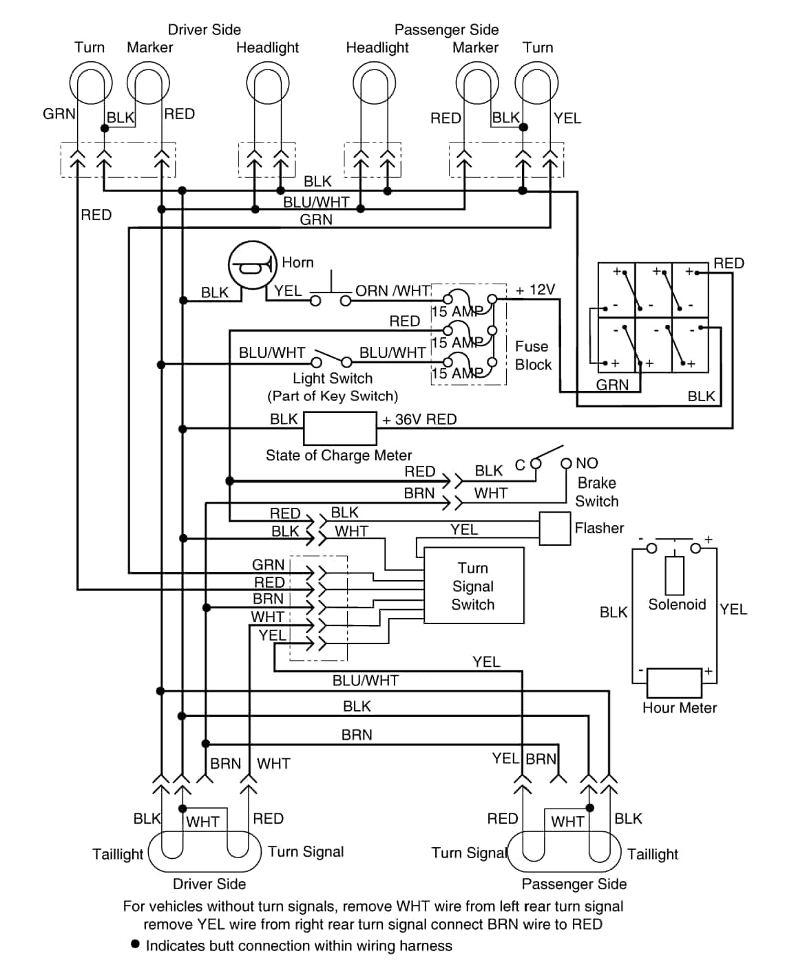 EZGO Golf Cart Wiring Diagram TXT RXV Gas Electric 48v 