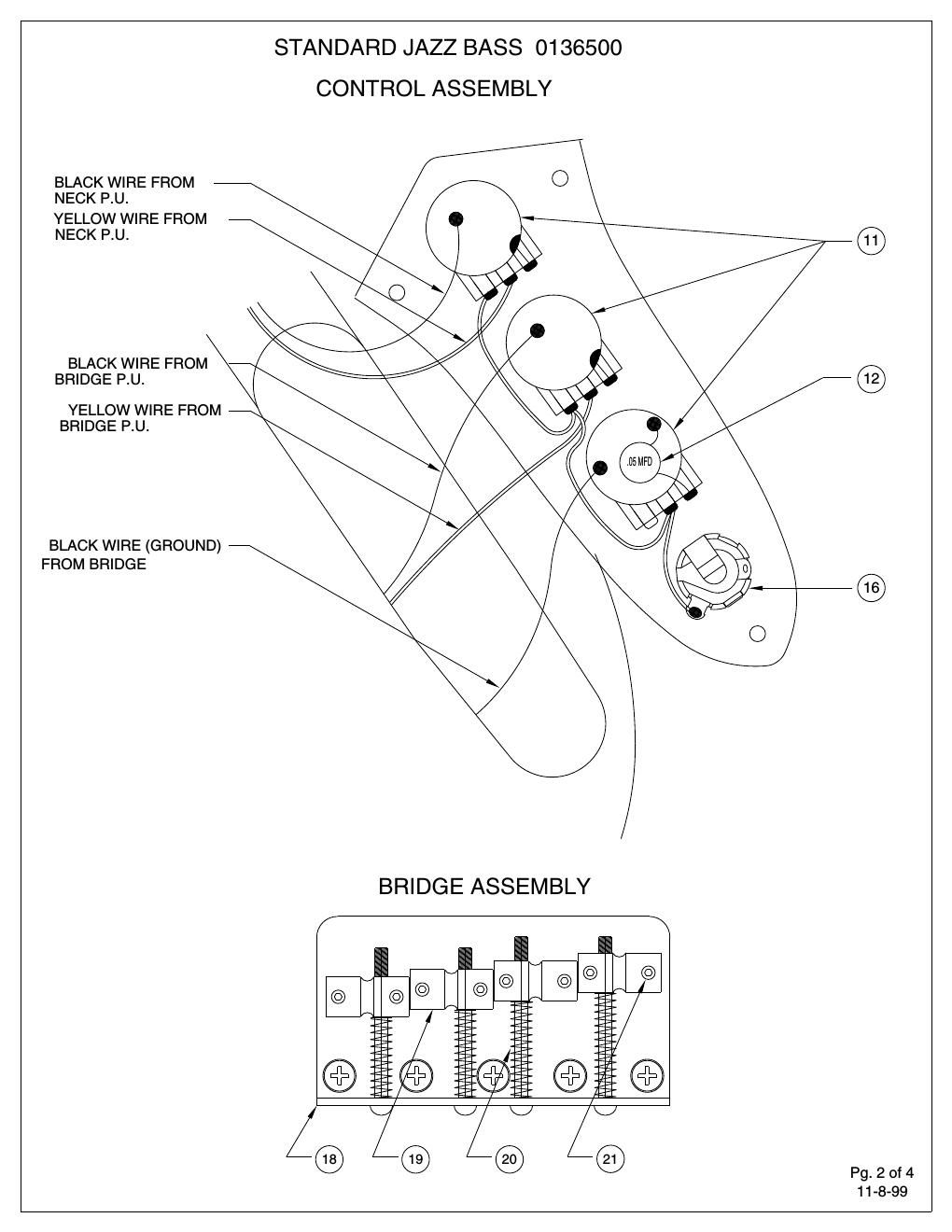 Fender Squier Jazz Bass Wiring Diagram Wiring Diagram