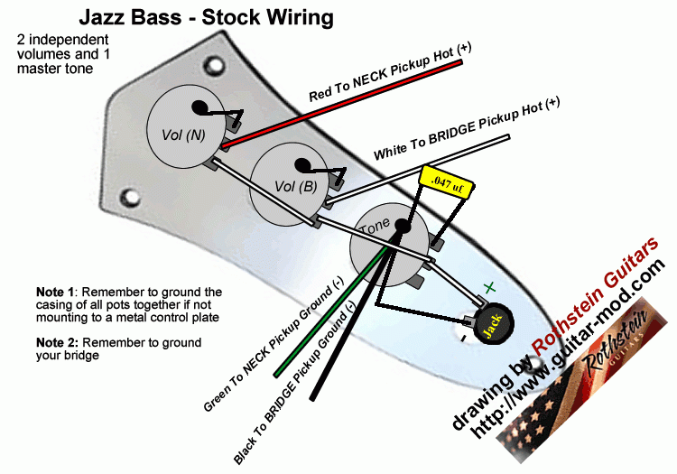 Fender Squier Jazz Bass Wiring Diagram