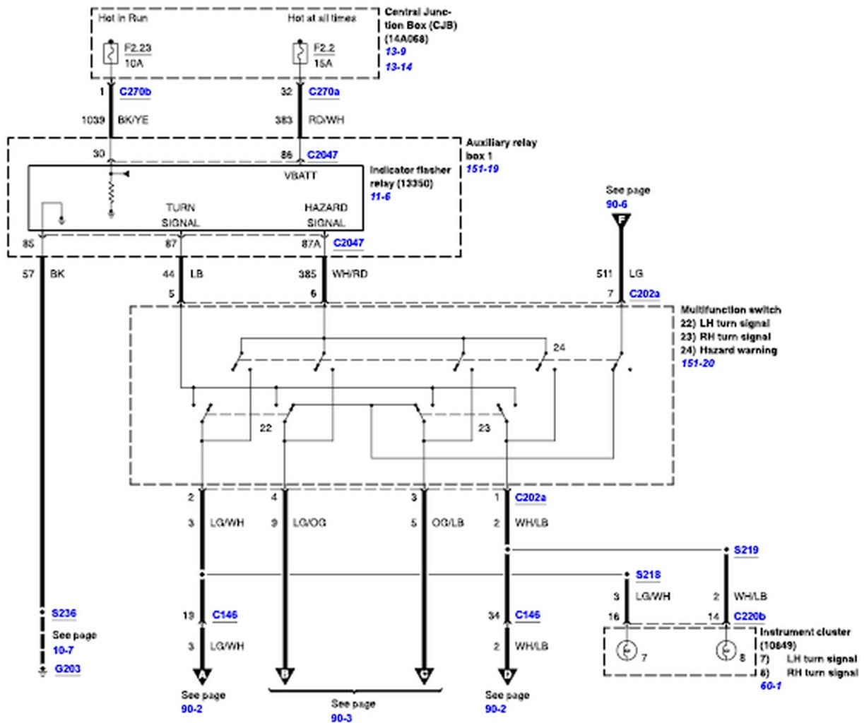 Ford F650 Truck 2000 Turn Signal Wiring Diagram
