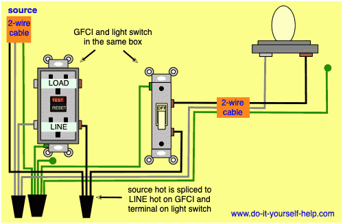 GFCI Outlet Wiring Diagrams Do it yourself help