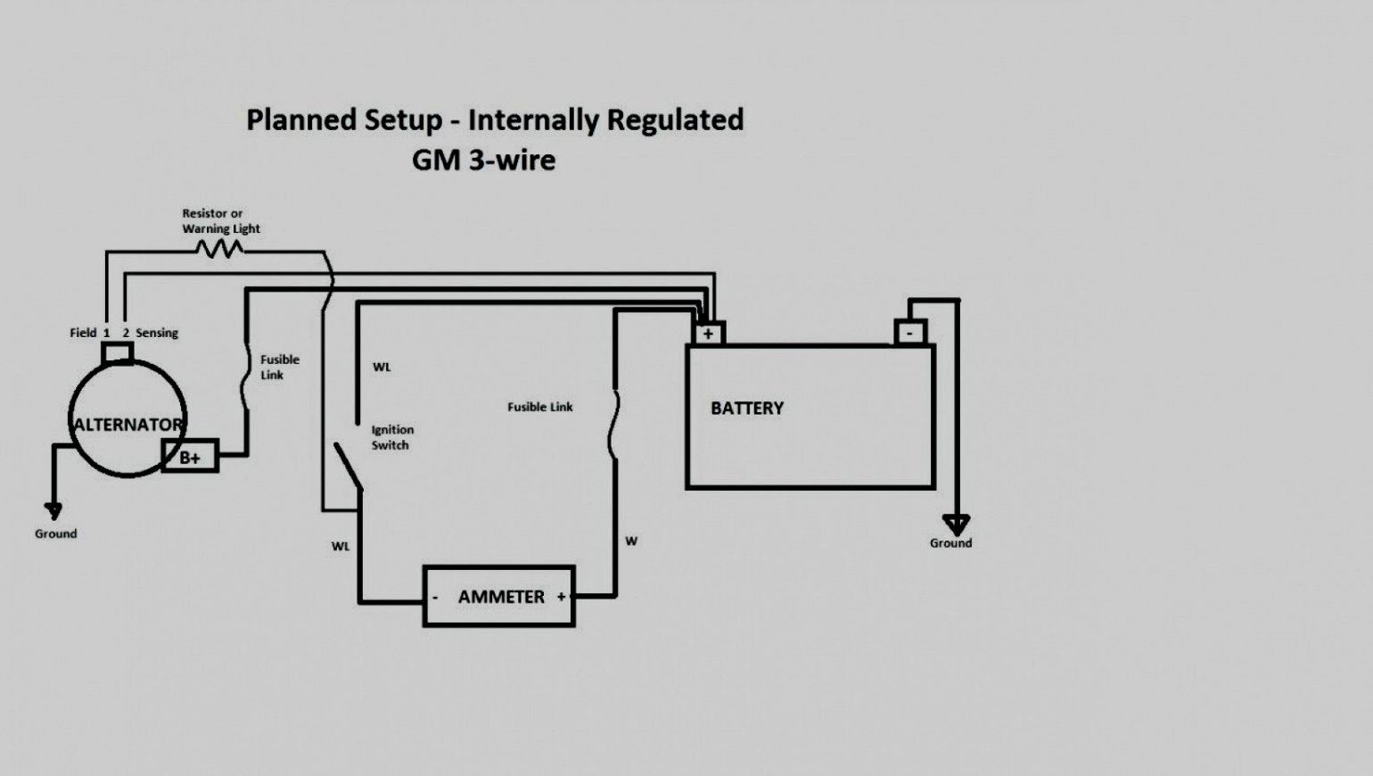 Gm Alternator Wiring Diagram 1 Wire