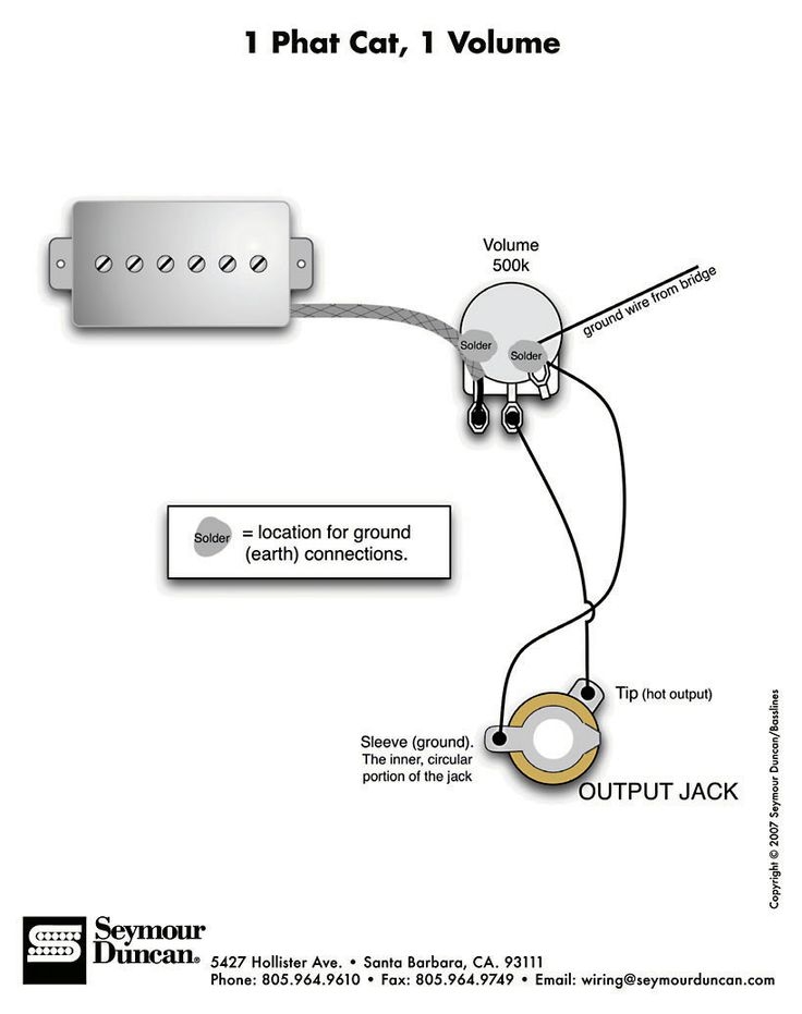 Guitar Wiring Diagrams 1 Pickup