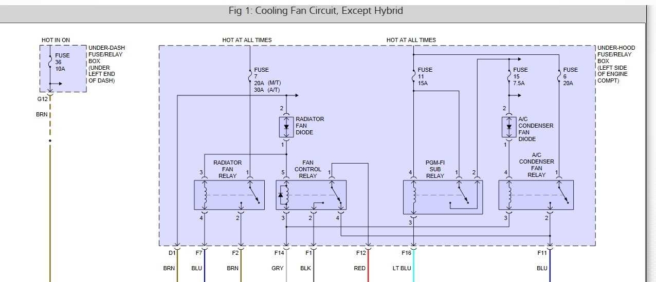 Honda Civic 20210 Fan Control Relay Wiring Diagram
