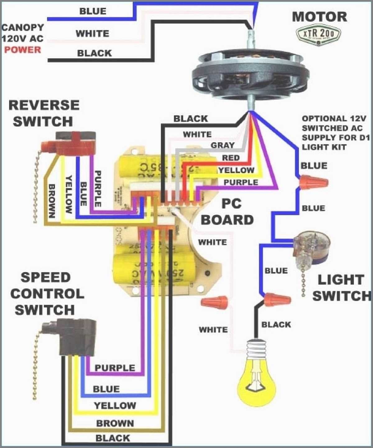 How To Wire A Hunter Fan 3 Speed Switch With Diagram