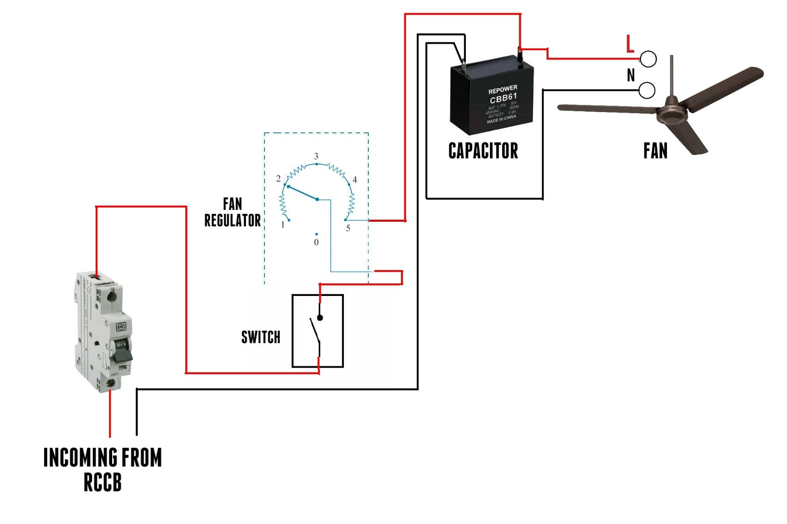 Hunter Ceiling Fan 3 Speed Capacitor Wiring Diagram Wiring Diagram 