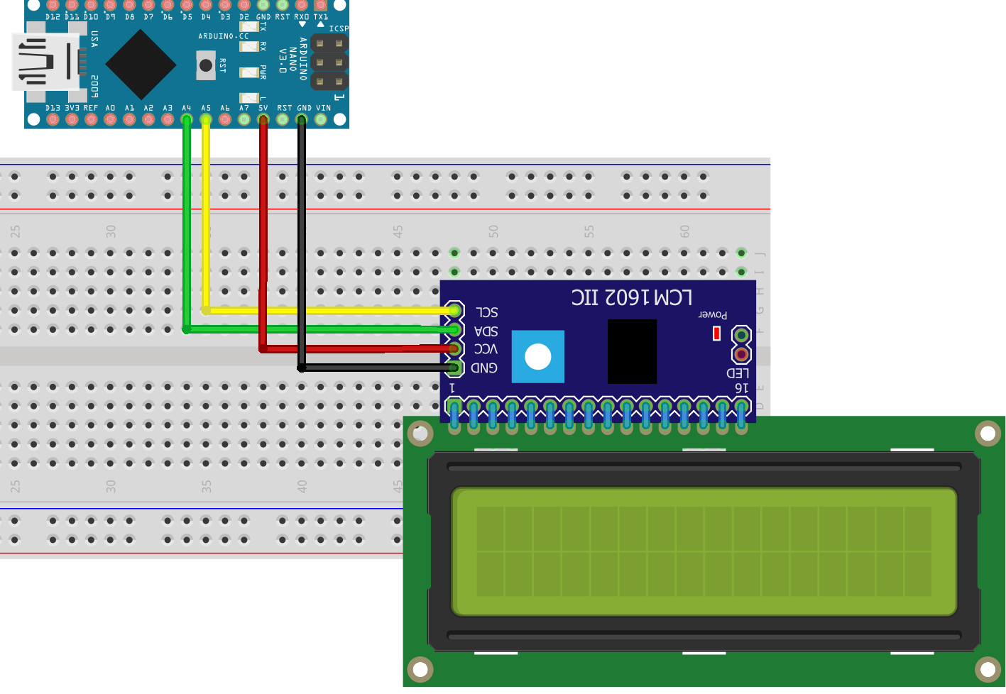 I2C LCD with Arduino Wiring Diagram Schematic Pinout 59 OFF