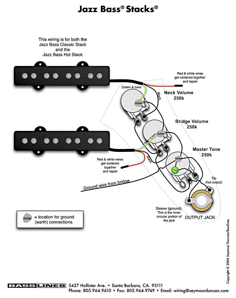 Jazz Bass Wiring Diagram Diysive