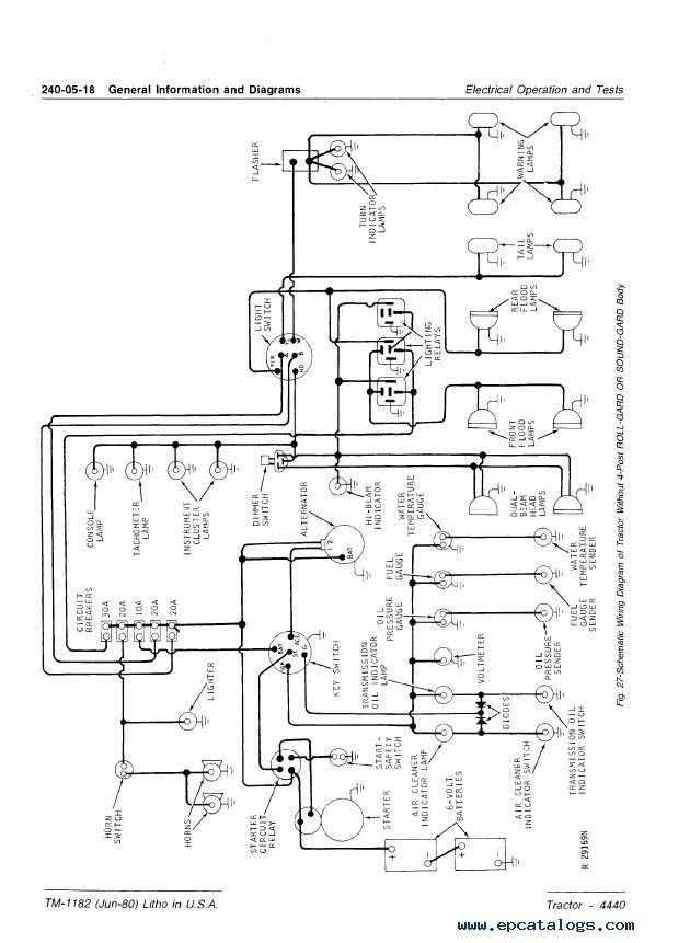 John Deere 111 Wiring Diagram For MOO111S242340 Model