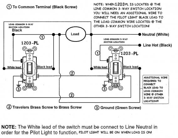 Leviton Pilot Light Switch Wiring Diagram