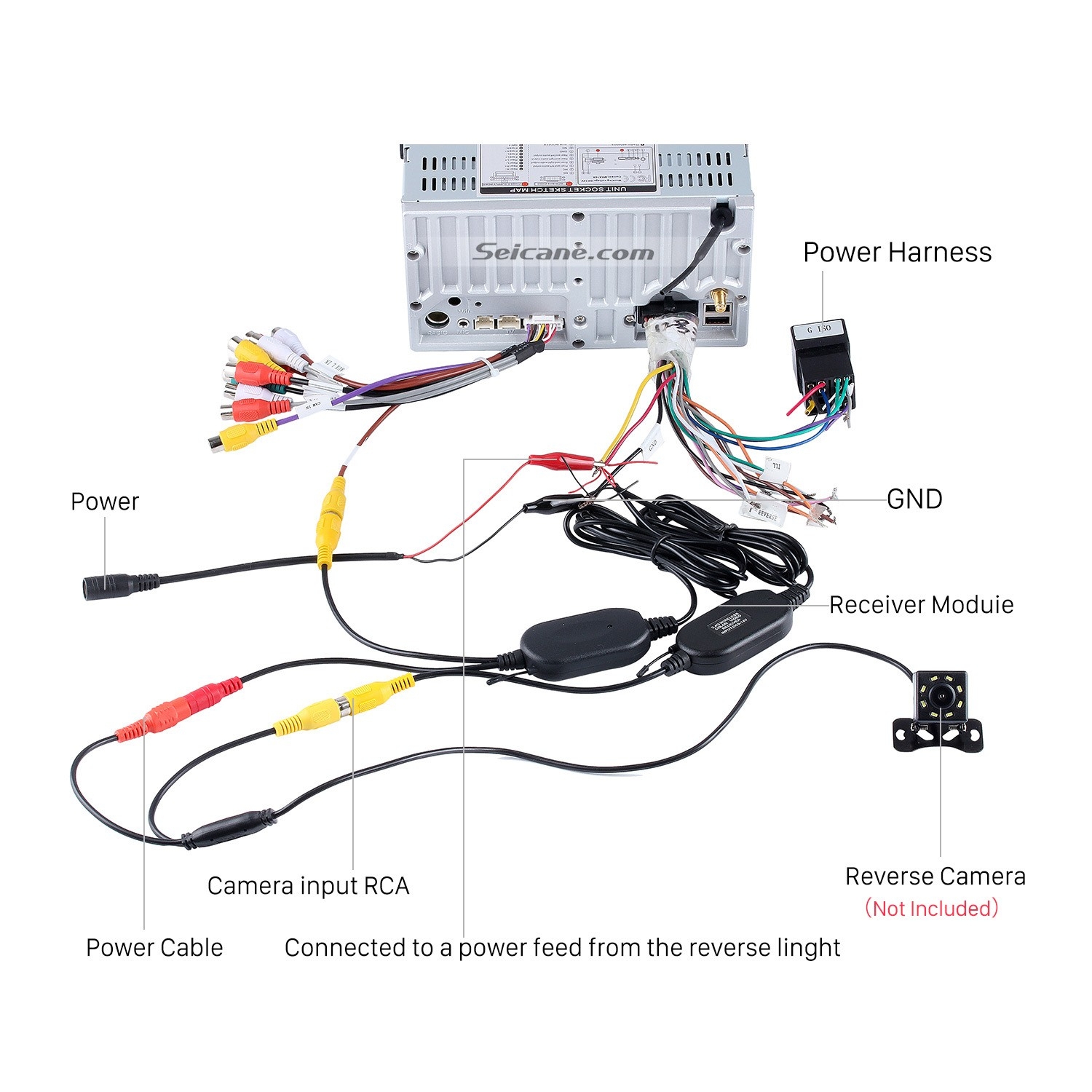 Pyle License Plate Rear View Camera Wiring Model Plcm10 Youtube 
