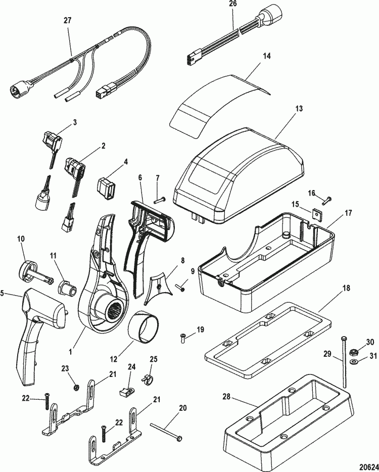 Quicksilver Throttle Control Parts Diagram