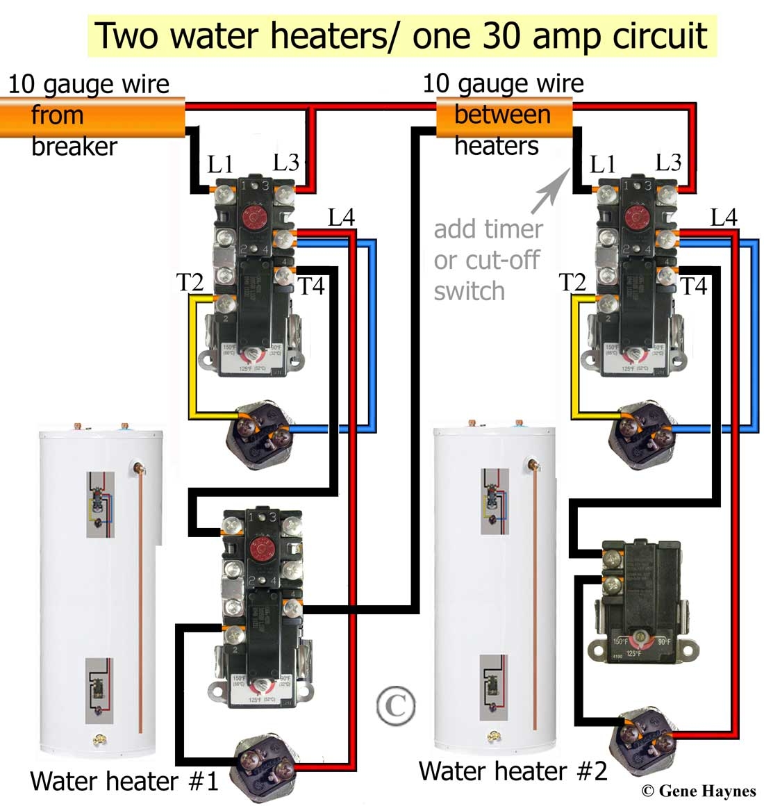 Rheem Water Heater Thermostat Wiring Diagram
