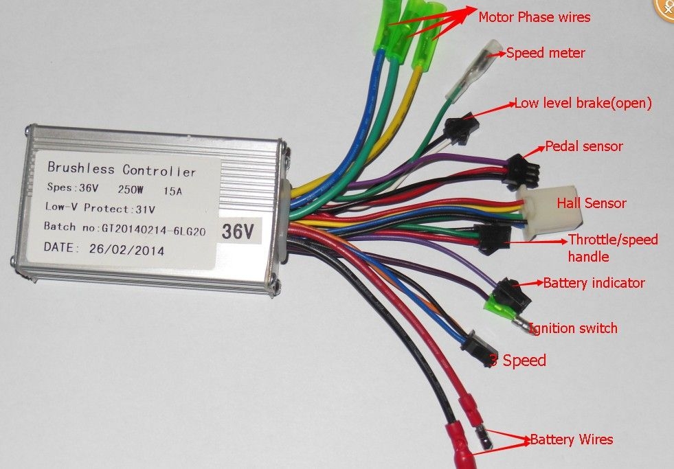 Schematic E Bike Controller Wiring Diagram
