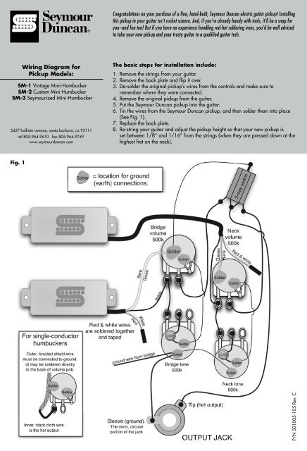 Seymour Duncan Mini Humbucker Wiring Diagram Wiring Diagram