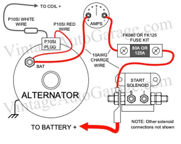 Simple 3 Wire Alternator Wiring Diagram