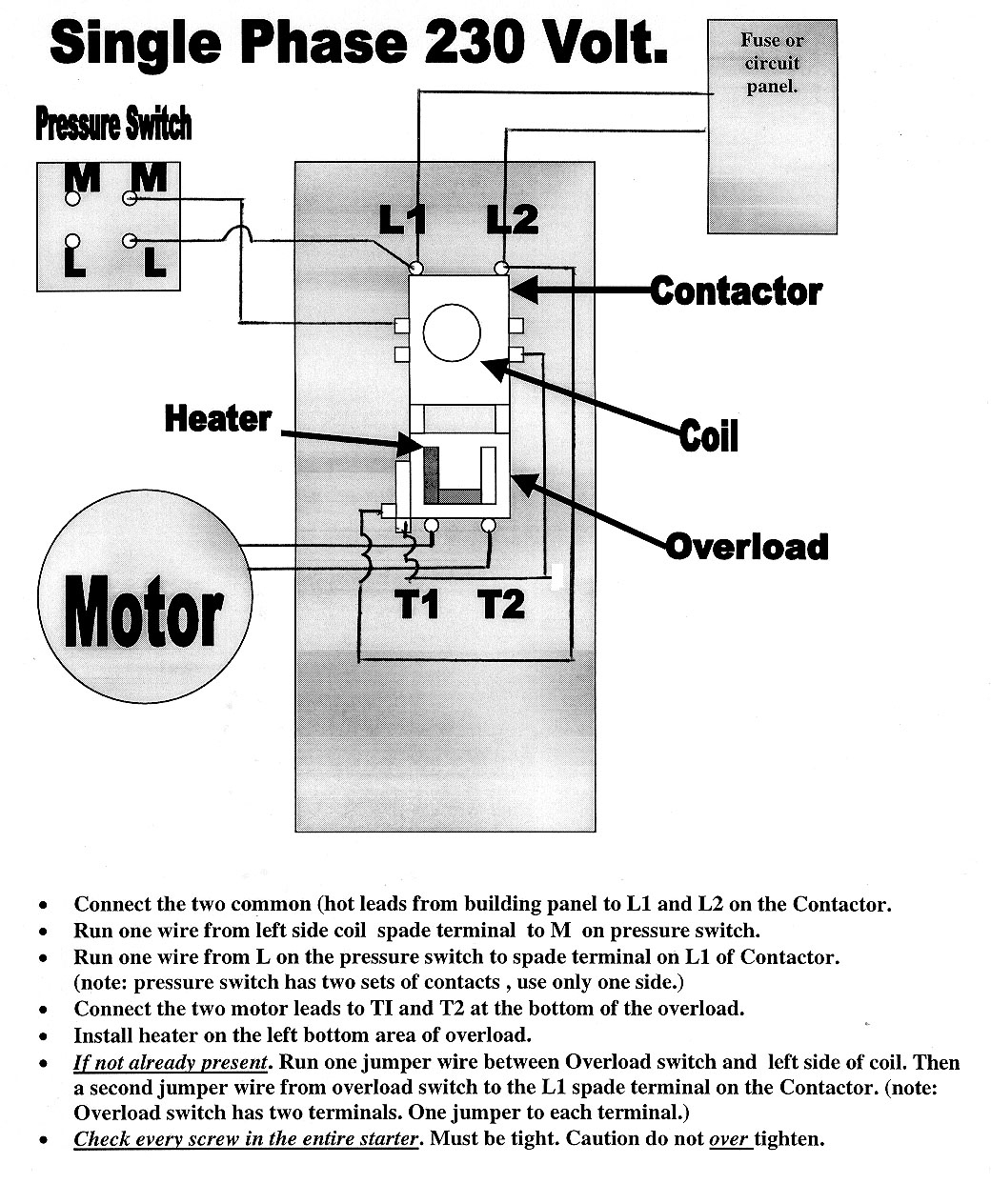 Single Phase 220v Motor Wiring Diagram