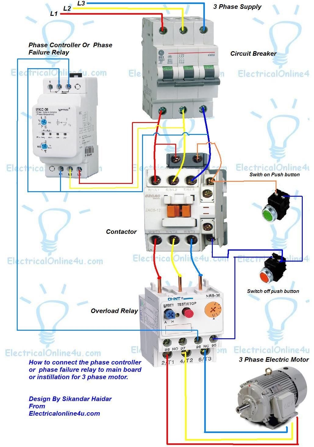 Single Phase And Three Phase Wiring Diagram